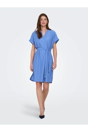 Only Only onldiana s/s v-neck dress cs jrs 15377883 Jurk 5054178 ultramarine