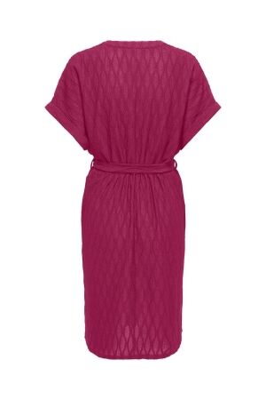 Only Only onldiana s/s v-neck dress cs jrs 15377883 Jurk 5066238 sangria