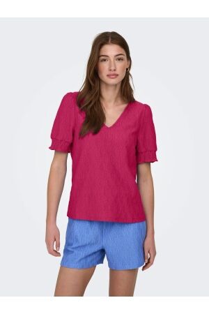 Only Only onldiana s/s v-neck top cs jrs 15377884 T-shirt Korte mouw 5066239 sangria