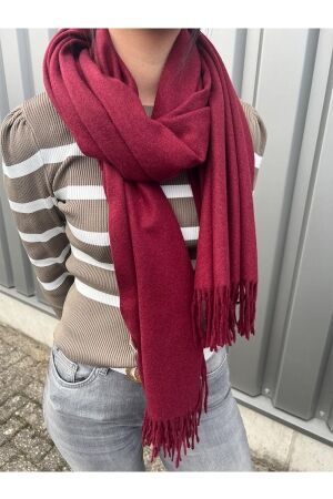 HS Fashion HS Fashion sjaal s22553 bordeaux Sjaals bordeaux