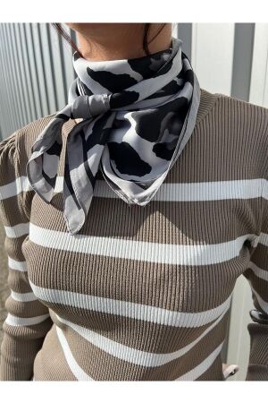 HS Fashion HS Fashion sjaal e-0937 black - grey Sjaals black - grey