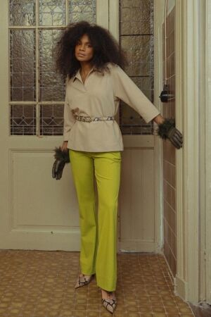 Studio Anneloes Studio Anneloes remi bonded top 13503 T-shirt Lange mouw 2200 latte