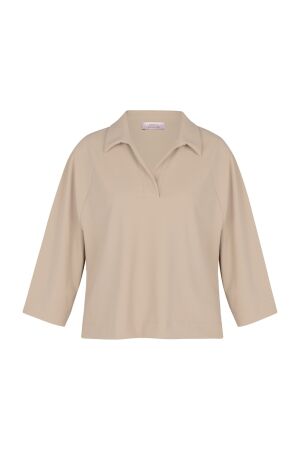 Studio Anneloes Studio Anneloes remi bonded top 13503 T-shirt Lange mouw 2200 latte