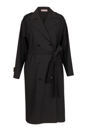 Studio Anneloes Studio Anneloes laurine bonded trenchcoat 13591 Zomerjassen 9000 black