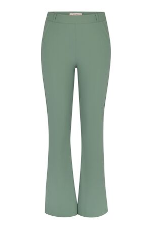 Studio Anneloes Studio Anneloes flair bonded trousers 13542 Flared 7600 dark sage green