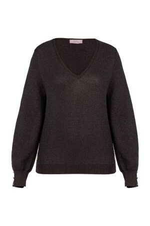 Studio Anneloes Studio Anneloes nika structure pullover 13601 Trui 8700 espresso