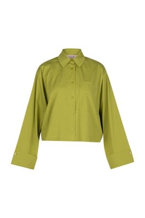 Studio Anneloes Studio Anneloes erina poplin blouse 13478 Blouse 2900 dark lime