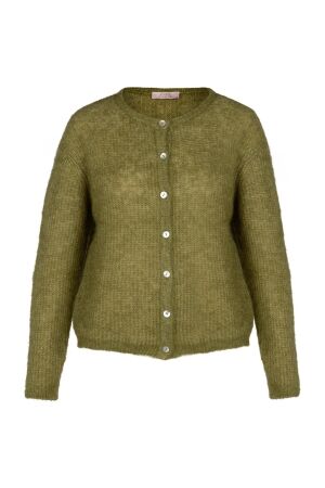 Studio Anneloes Studio Anneloes bibi spring cardigan 13522 Vest 2900 dark lime