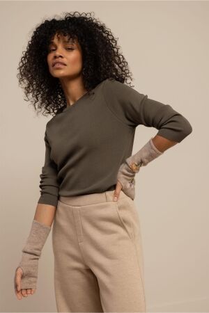 Studio Anneloes Studio Anneloes luna 3/4 slv pullover 13529 Trui korte mouw 7400 new army