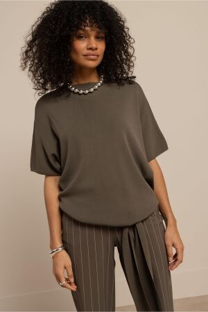 Studio Anneloes Studio Anneloes jottie knot pullover 13530 Trui korte mouw 7400 new army