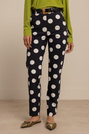 Studio Anneloes Studio Anneloes anne polkadot trousers 13491 Broek 6914 darkblue/kit