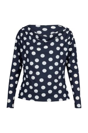Studio Anneloes Studio Anneloes fleur polkadot top 13493 T-shirt Lange mouw 6914 darkblue/kit