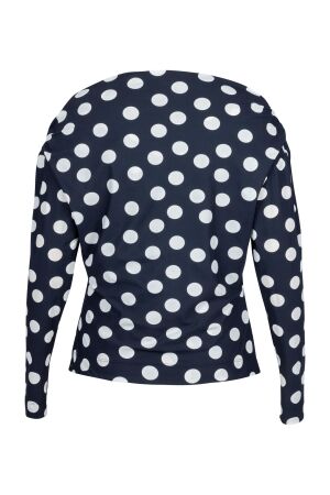 Studio Anneloes Studio Anneloes fleur polkadot top 13493 T-shirt Lange mouw 6914 darkblue/kit
