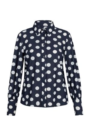 Studio Anneloes Studio Anneloes rensje polkadot blouse 13494 Blouse 6914 darkblue/kit