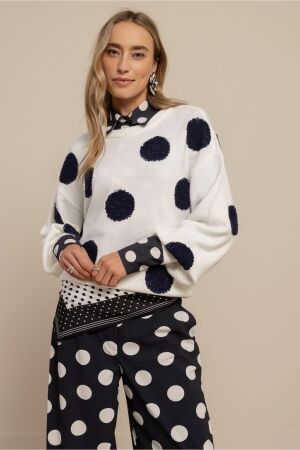 Studio Anneloes Studio Anneloes eliza dot pullover 13528 Trui 1469 kit/dark blue