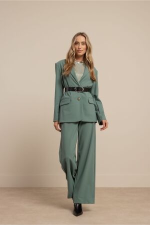 Studio Anneloes Studio Anneloes lexie bonded trousers 13543 Broek 7600 dark sage green