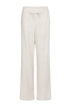 Tramontana Tramontana lurex striped wide-leg trousers  c03-20-101 Broek 006800-stone