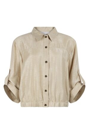 Tramontana Tramontana shimmer roll-up sleeve jacket  c06-20-801 Jackets 001225-pebble