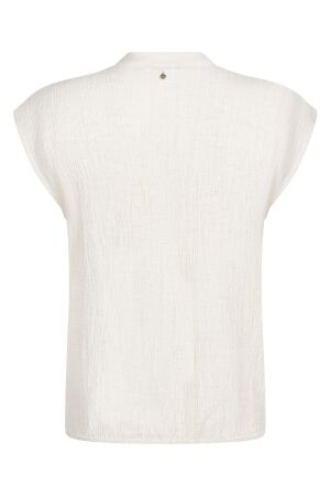 Tramontana Tramontana puckered sleeveless top  c08-20-401 Tops en Singlets 006801-stonemelange