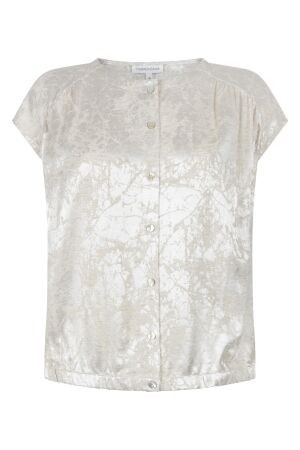 Tramontana Tramontana sleeveless jacquard blouse  c21-20-301 Blouse 006801-stonemelange