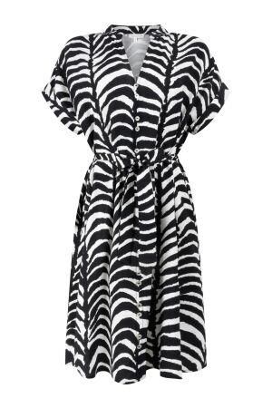 Tramontana Tramontana dress palm eclipse  c28-20-501 Jurk 009998-printblacks