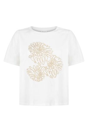 Tramontana Tramontana embroidered artwork t-shirt  c44-20-401 T-shirt Korte mouw 001100-offwhite
