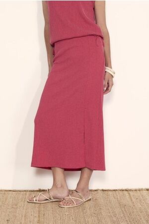 Tramontana Tramontana crinkled maxi skirt  t02-20-201 004250-raspberry