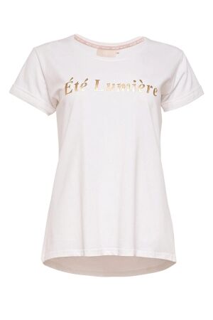 Maicazz Maicazz onora t shirt su26.75.030 T-shirt Korte mouw offwhite gold