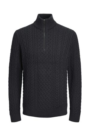Jack & Jones Jack & Jones jprblusean knit cable half zip sn Trui dark navy