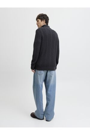 Jack & Jones Jack & Jones jprblusean knit cable half zip sn Trui dark navy