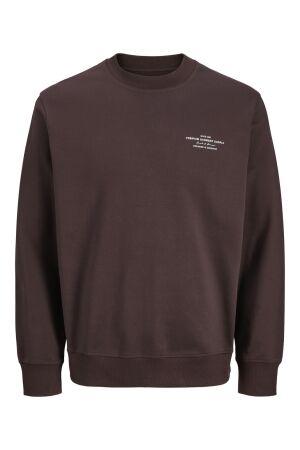 Jack & Jones Jack & Jones jprblachad branding sweat crew neck ln Sweater chocolate plum