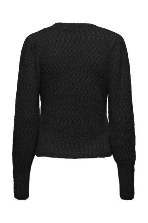 Only Only onlrosette ls cardigan cs knt Vest black dtm glitter/dtm button w. gold