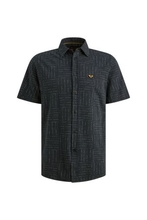 PME Legend PME Legend skynight s/s aop airstream on jersey pique psis260 Overhemd 5282 carbon