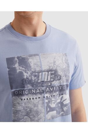 PME Legend PME Legend single jersey big art ptss2605572 Print T-shirts 5299 hydrangea