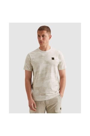 PME Legend PME Legend single jersey aop ptss2605578 Print T-shirts 7001 egret