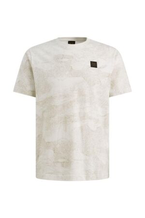 PME Legend PME Legend single jersey aop ptss2605578 Print T-shirts 7001 egret