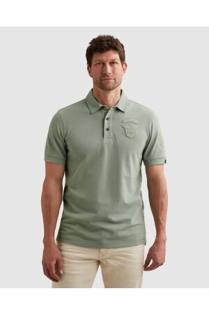PME Legend PME Legend fine pique badge ppss2604882 Poloshirts 6123 iceberg green