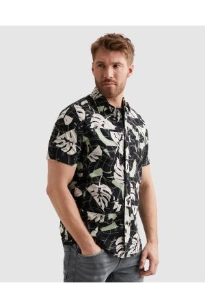 PME Legend PME Legend skynight aop leafy airstream on ctn slub psis26042 Overhemd 5282 carbon