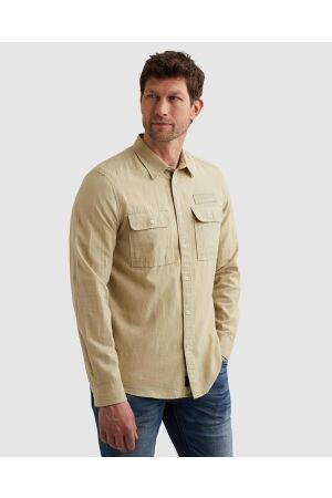PME Legend PME Legend wrenchmen 2 tone mattweave ctn/linen psis2604214 Overhemd 6123 iceberg green