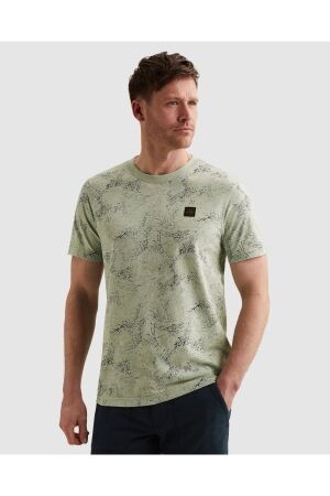 PME Legend PME Legend slub jersey aop ptss2604588 Print T-shirts 6168 cameo green