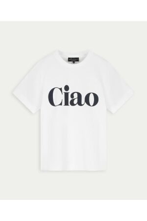 Elvira Casuals Elvira Casuals t-shirt ciao e1 26-001 T-shirt Korte mouw 530 off white - navy