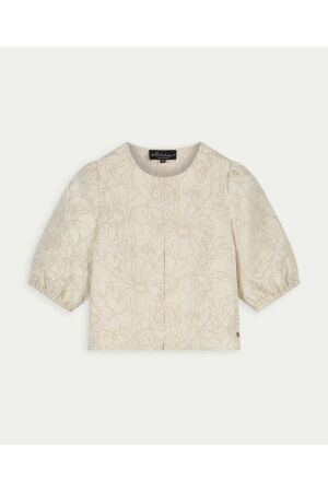 Elvira Casuals Elvira Casuals top aurora e1 26-027 T-shirt Korte mouw 1058 flower creme