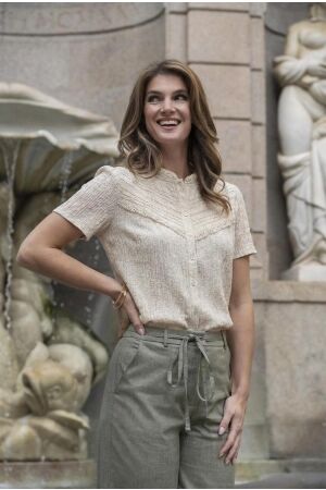 Elvira Casuals Elvira Casuals blouse saar e1 26-041 Blouse 44 sand