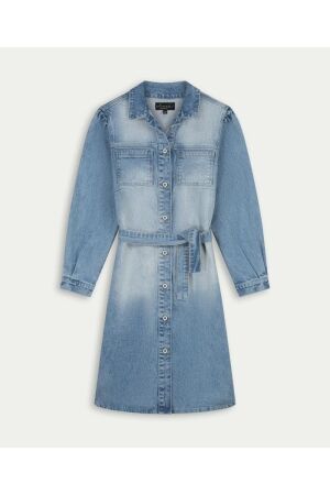 Elvira Casuals Elvira Casuals dress doortje e1 26-062 Jurk 882 washed denim