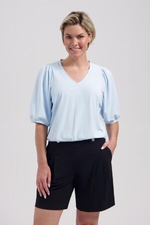 LADY DAY LADY DAY amie-v l24.375.3320 T-shirt Korte mouw baby blue