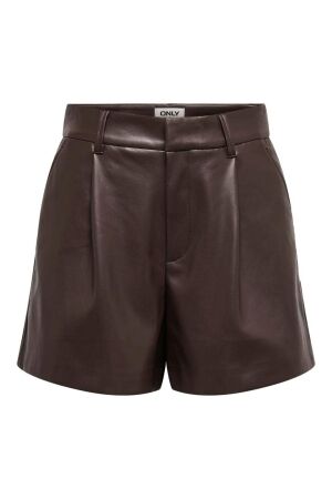 Only Only onlsmooth hw faux lea shorts pnt 2 Korte broeken seal brown