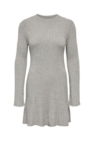 Only Only onlmichella ls o-neck dress knt noos Jurken medium grey melange