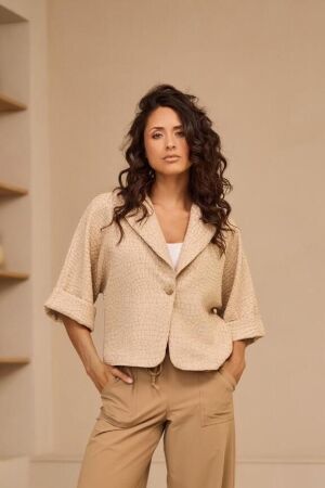 Helena Hart Helena Hart blazer pien croco 7733 Blazers sand