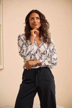 Helena Hart Helena Hart top liv print 7761 Tops en Singlets marine