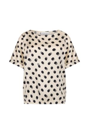 Helena Hart Helena Hart top row print 7764 Tops en Singlets ecru